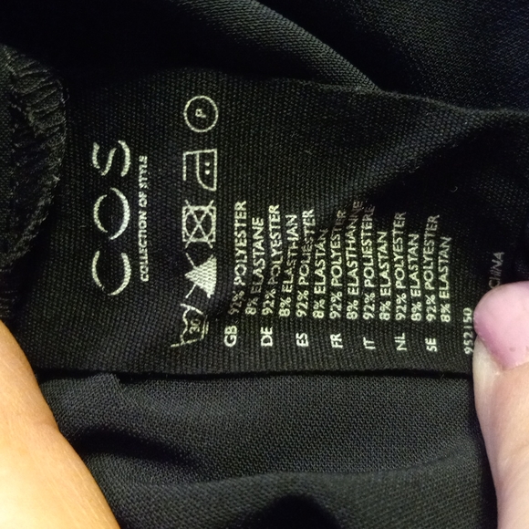 COS Black Cape Sleeve Blouse With Zip/Hook Back - Picture 7 of 7